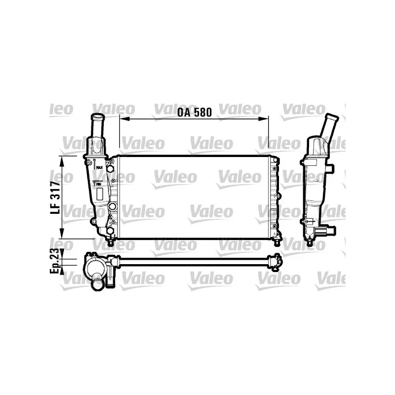 Radiateur, refroidissement du moteur VALEO 732705
