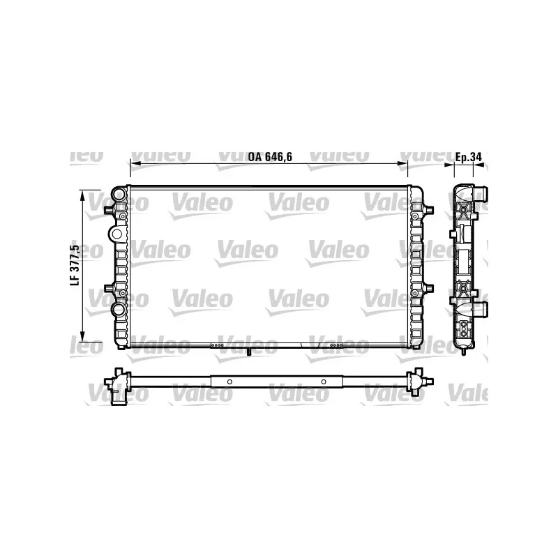 Radiateur, refroidissement du moteur VALEO 732709