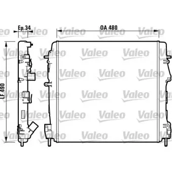 Radiateur, refroidissement du moteur VALEO 732717