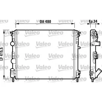 Radiateur, refroidissement du moteur VALEO 732721