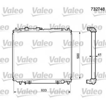 Radiateur, refroidissement du moteur VALEO 732748