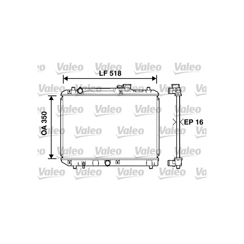 Radiateur, refroidissement du moteur VALEO 732750