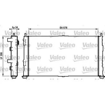 Radiateur, refroidissement du moteur VALEO 732755