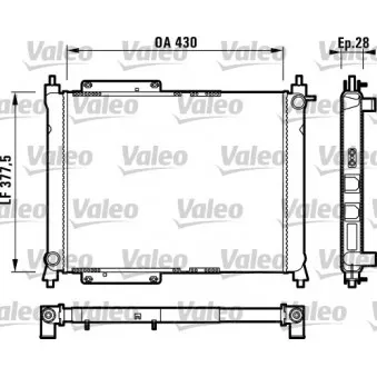 Radiateur, refroidissement du moteur VALEO 732758
