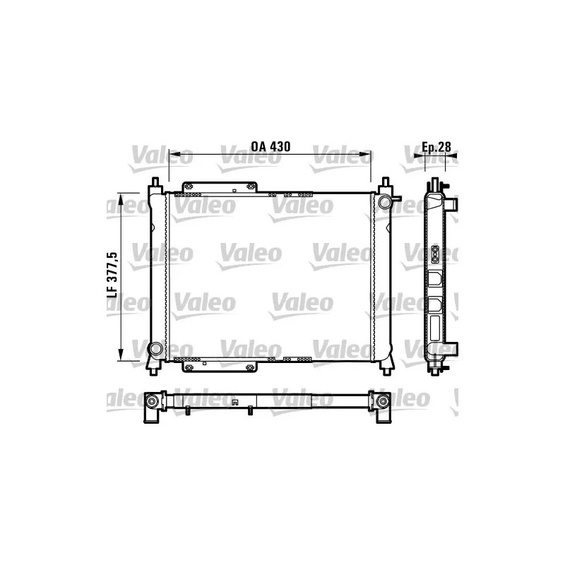 Radiateur, refroidissement du moteur VALEO 732758