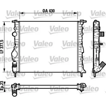 Radiateur, refroidissement du moteur VALEO 732765