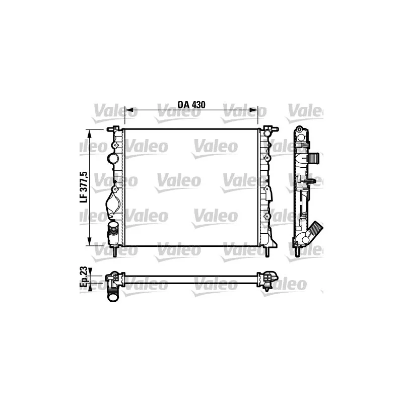 Radiateur, refroidissement du moteur VALEO 732765