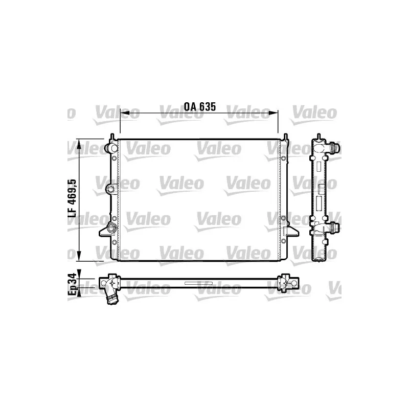 Radiateur, refroidissement du moteur VALEO 732786
