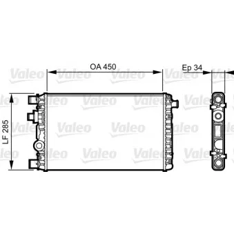 Radiateur, refroidissement du moteur VALEO 732789