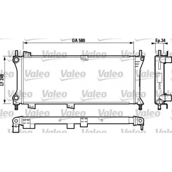 Radiateur, refroidissement du moteur VALEO 732792