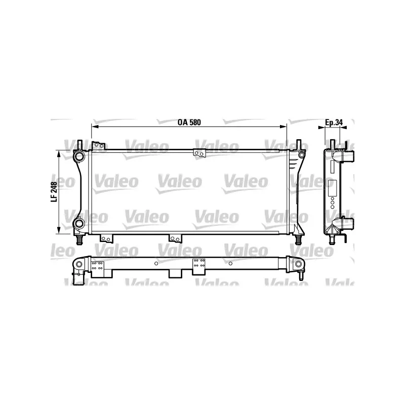 Radiateur, refroidissement du moteur VALEO 732792