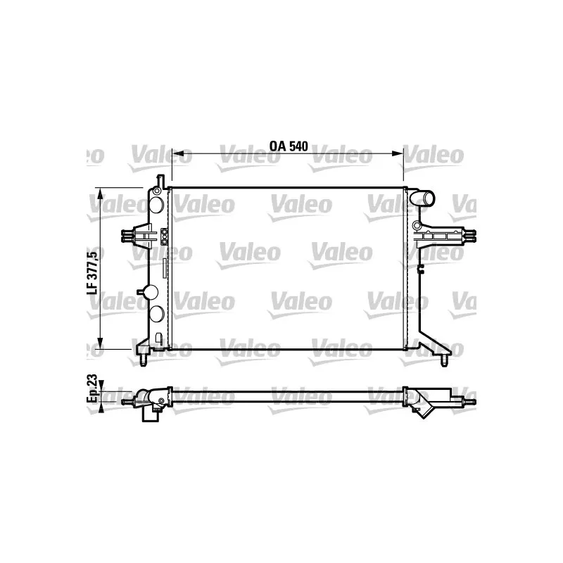 Radiateur, refroidissement du moteur VALEO 732795