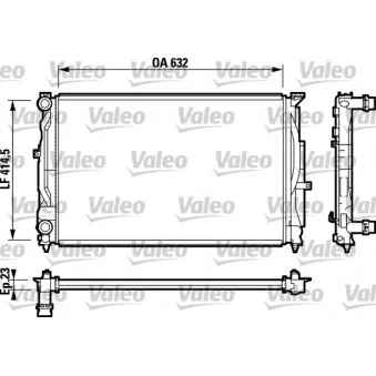 Radiateur, refroidissement du moteur VALEO 732811