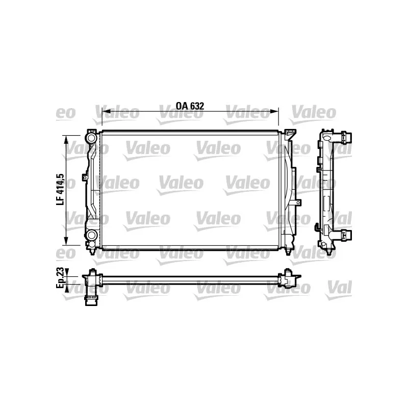 Radiateur, refroidissement du moteur VALEO 732811