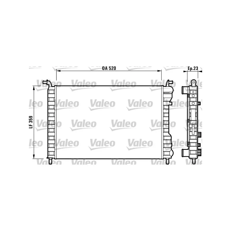 Radiateur, refroidissement du moteur VALEO 732812