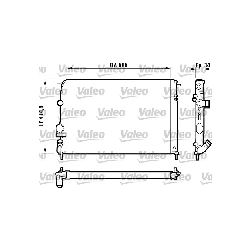 Radiateur, refroidissement du moteur VALEO 732817