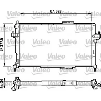 Radiateur, refroidissement du moteur VALEO 732824