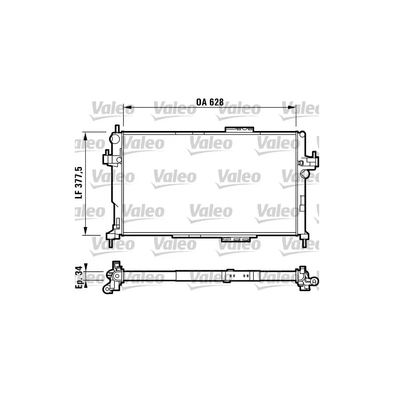 Radiateur, refroidissement du moteur VALEO 732824