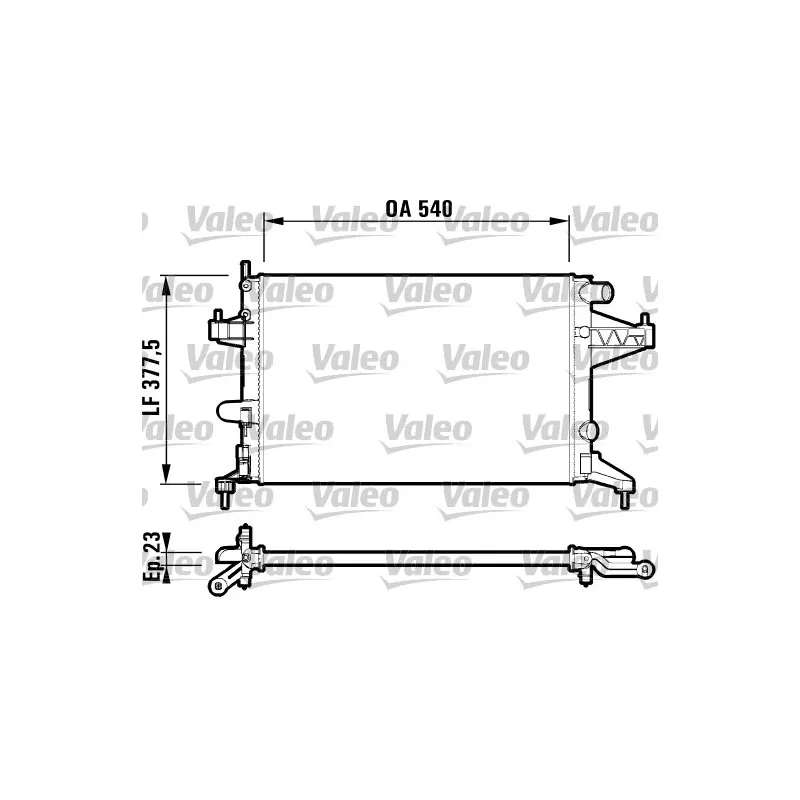 Radiateur, refroidissement du moteur VALEO 732826