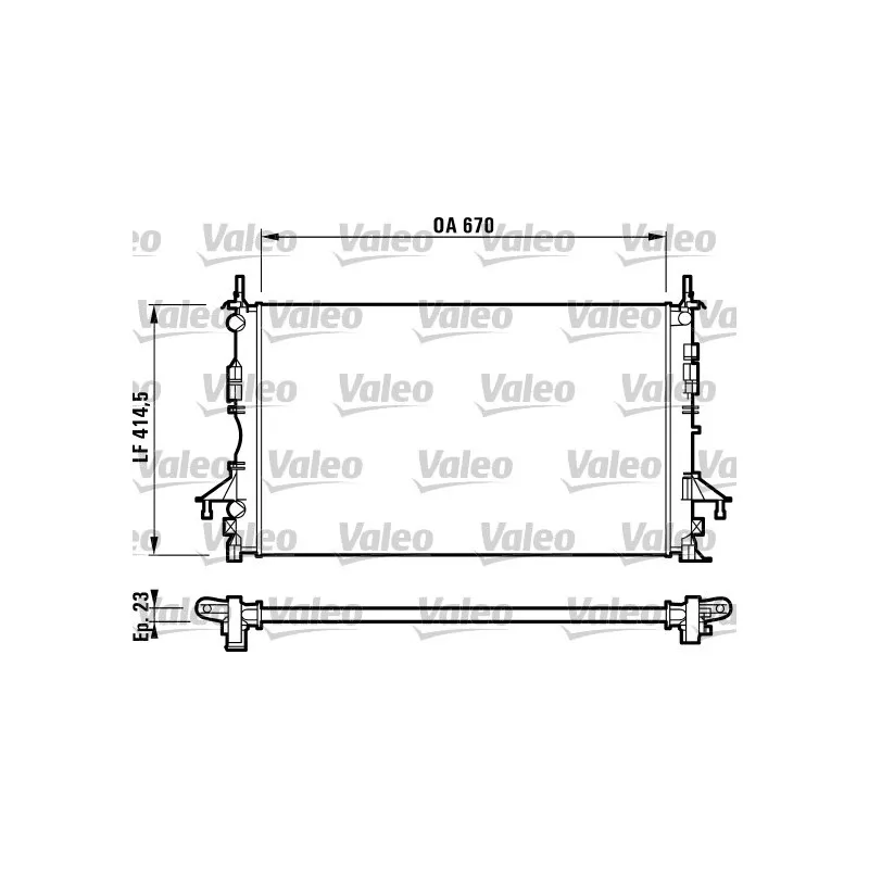 Radiateur, refroidissement du moteur VALEO 732827
