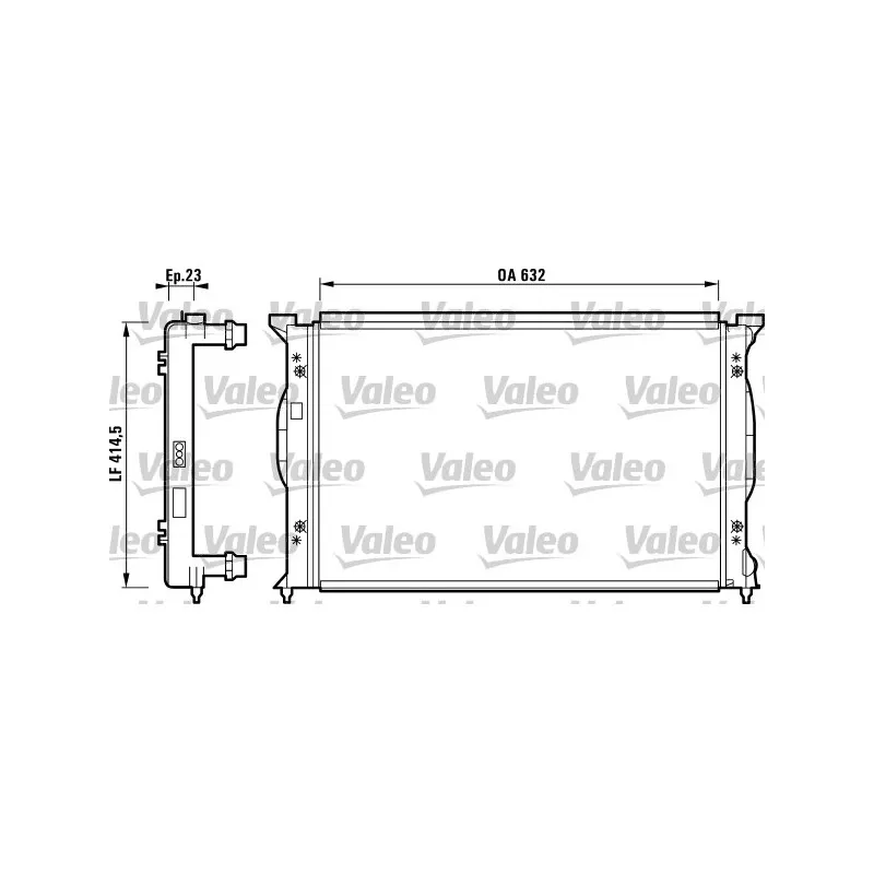 Radiateur, refroidissement du moteur VALEO 732839