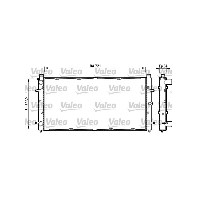 Radiateur, refroidissement du moteur VALEO 732845