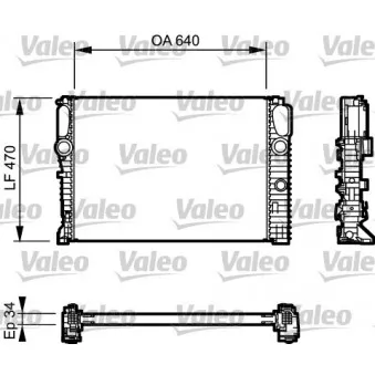 Radiateur, refroidissement du moteur VALEO 732849