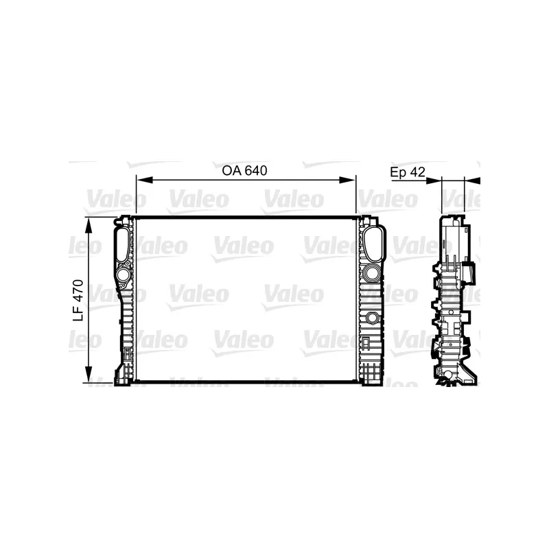 Radiateur, refroidissement du moteur VALEO 732855