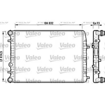 Radiateur, refroidissement du moteur VALEO 732862