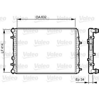 Radiateur, refroidissement du moteur VALEO 732864