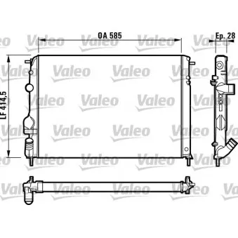Radiateur, refroidissement du moteur VALEO 732866