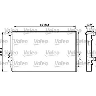 Radiateur, refroidissement du moteur VALEO 732867