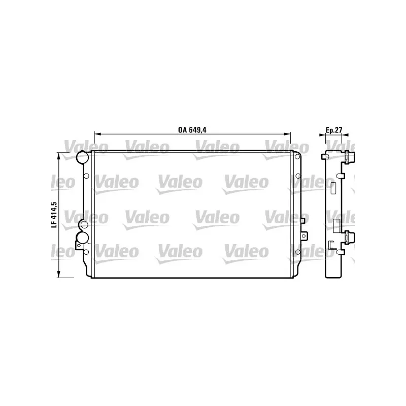 Radiateur, refroidissement du moteur VALEO 732867