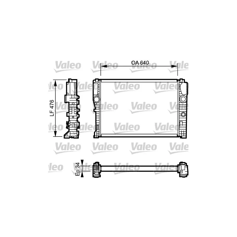 Radiateur, refroidissement du moteur VALEO 732870