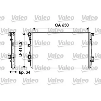 Radiateur, refroidissement du moteur VALEO 732872