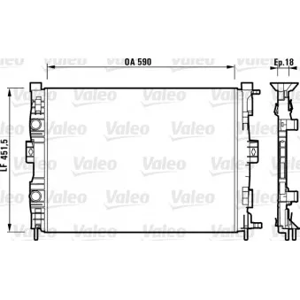Radiateur, refroidissement du moteur VALEO 732873