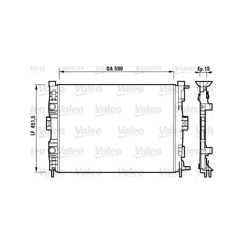 Radiateur, refroidissement du moteur VALEO 732873
