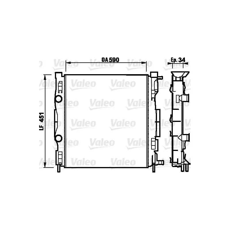Radiateur, refroidissement du moteur VALEO 732874