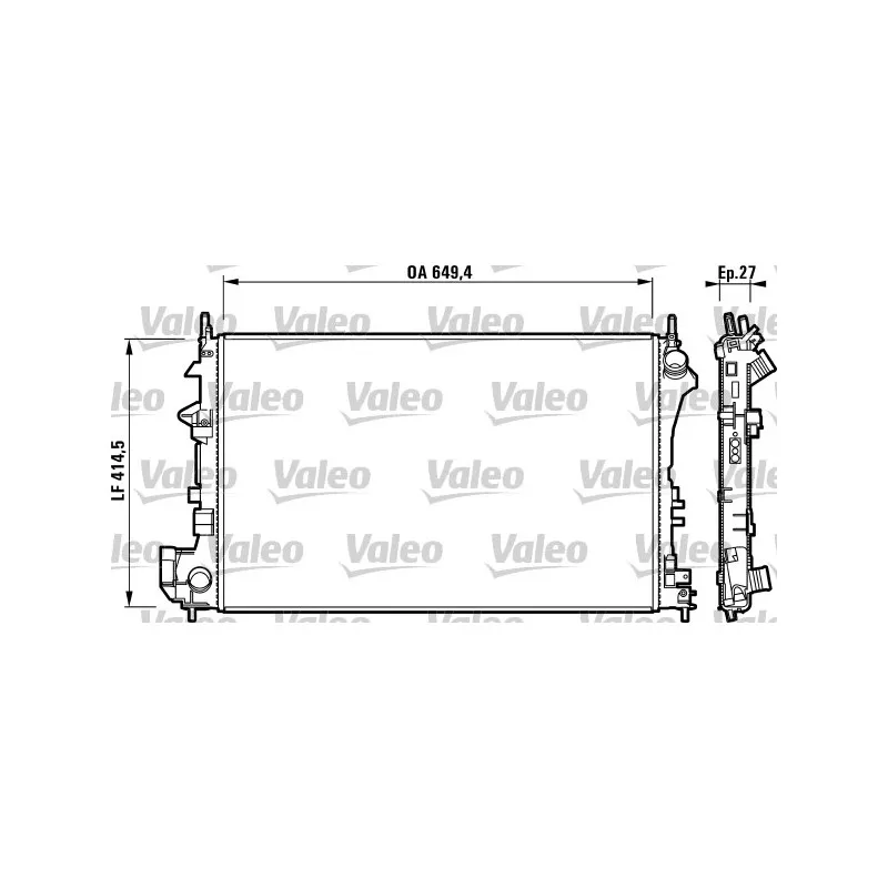 Radiateur, refroidissement du moteur VALEO 732876