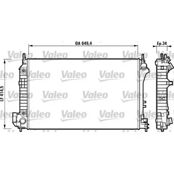 Radiateur, refroidissement du moteur VALEO 732878