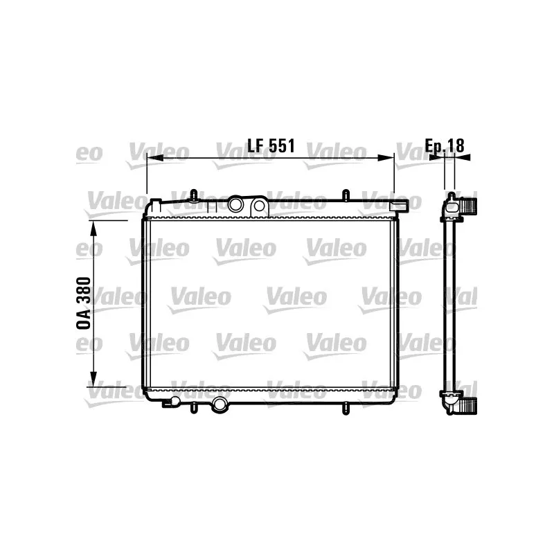 Radiateur, refroidissement du moteur VALEO 732886