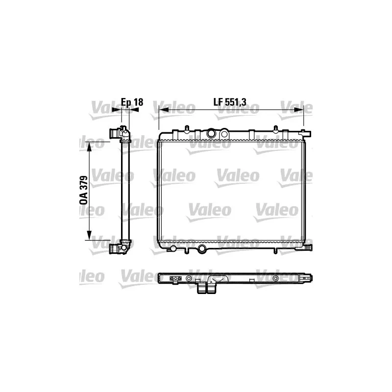 Radiateur, refroidissement du moteur VALEO 732887