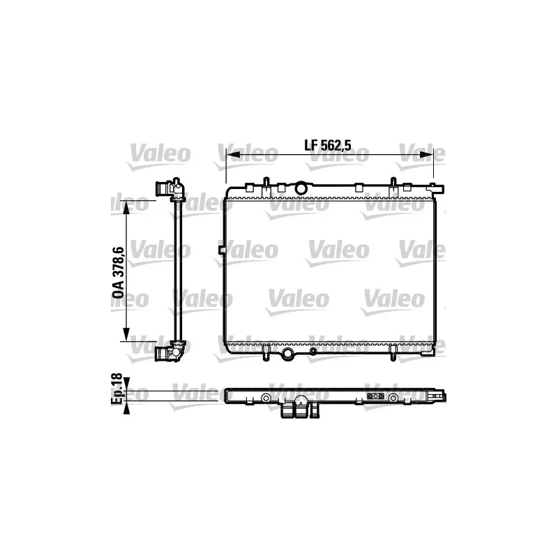 Radiateur, refroidissement du moteur VALEO 732891