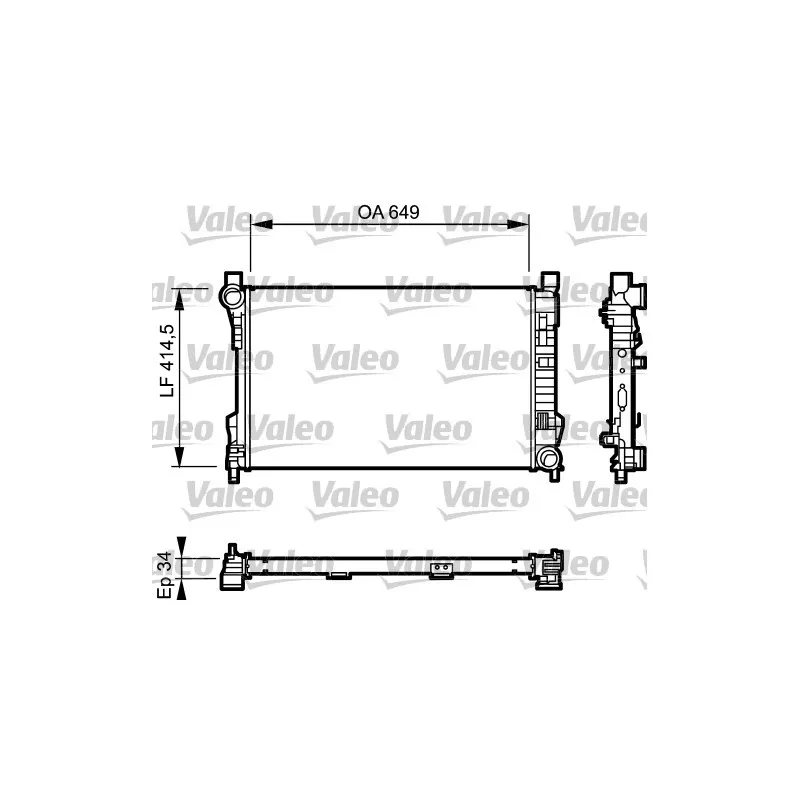 Radiateur, refroidissement du moteur VALEO 732900