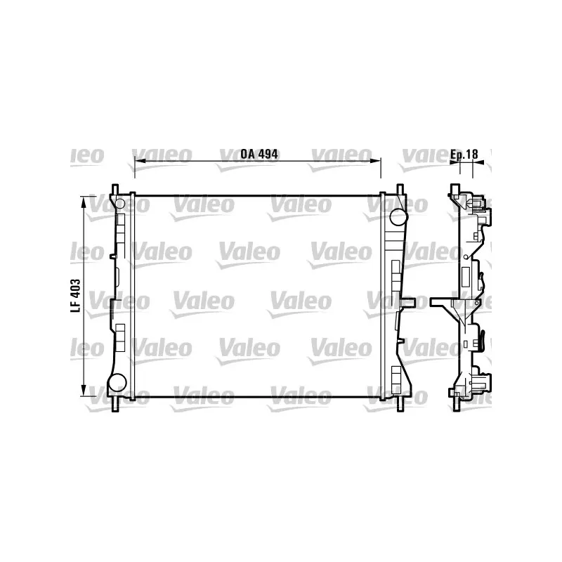 Radiateur, refroidissement du moteur VALEO 732903