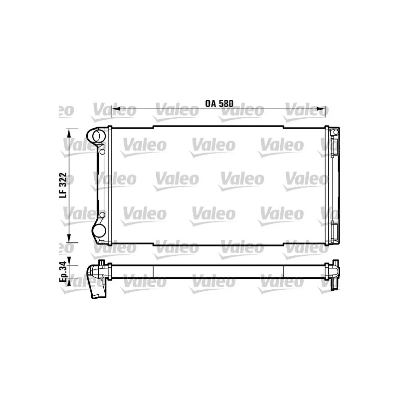 Radiateur, refroidissement du moteur VALEO 732913