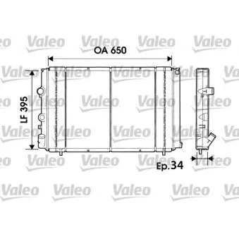 Radiateur, refroidissement du moteur VALEO 732940