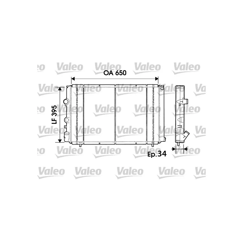 Radiateur, refroidissement du moteur VALEO 732940