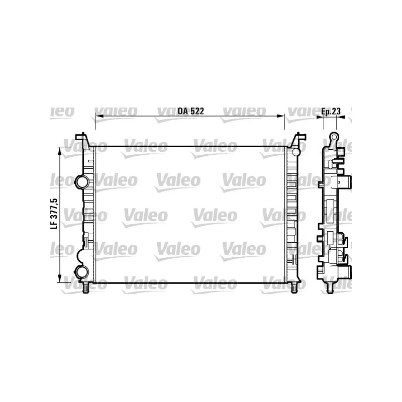 Radiateur, refroidissement du moteur VALEO 732948