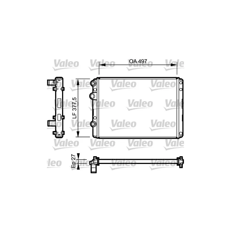 Radiateur, refroidissement du moteur VALEO 732953